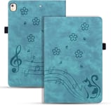 Coque Pour Ipad 9th/8th/7th Generation 10.2"" 2021/2020/2019 Pu Cuir Flip Case Housse Étui Tablette Ipad 9th/8th/7th Gen Cover Avec Réveil/Sommeil Automatique Support Fonction, Vert Chat