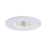 Paulmann 93670 LED Calla Rond INCL. 1x7W projecteurs IP65 Blanc dépoli Spot Plastique, Aluminium Lampe encastrée 4000K, Matière, 7 W