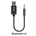 Bluetooth 5.1 Aux-sovitin Langaton auton Bluetooth-vastaanotin USB-liitäntään 3,5 mm:n liittimeen Audio Music Mic Handsfree Kit auton kaiuttimelle