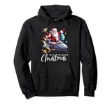 Santa’s Space Sleigh Xmas Out of This World Christmas Fun Pullover Hoodie