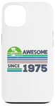 Coque pour iPhone 13 50 ans anniversaire hommes femmes génial depuis 1975