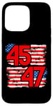 Coque pour iPhone 15 Pro Max 45 47 Trump 2024, Trump President 45 47, 45 47 Chemise pour homme