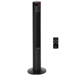  ABS Oscillating 3-Speed Tower Fan w/ Remote Control Black 