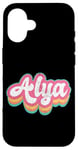 Coque pour iPhone 16 Alya Prénom Fille Vintage Années 70 80 Personnalisé