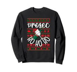 Funny Prosec Ho Ho Ho Christmas Prosecco Santa Hat Wine Sweatshirt