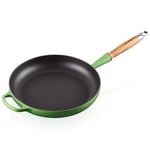 Le Creuset - Signature stekepanne med trehåndtak 28 cm bamboo green