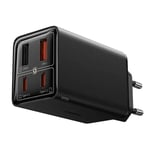 Chargeur Mural Gan (P10162701113-00)2x Usb, 2x Type-C, 65w, Avec Câble Type-C Vers Type-C - Baseus - Noir