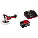 Einhell Ponceuse-polisseuse sans fil CE-CP 18/180 Li E-Solo Power X-Change (lithium-ions, moteur électrique sans charbon, régulateur électronique) avec Chargeur et Batterie 5,2Ah