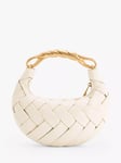 JW PEI Orla Vegan Leather Weave Mini Grab Bag, White