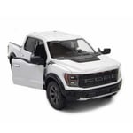 Auto KinSmart, 2022 Ford F-150 Raptor, valkoinen