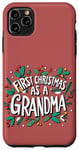 Coque pour iPhone 11 Pro Max Premier Noël en tant que grand-mère, mignonnes fêtes de grands-parents, drôles