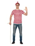 Where's Wally Kit Mens/Ladies Instant Wally Fancy Dress Costume Kit New Medium