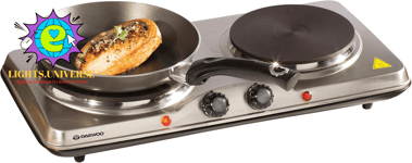 SDA1732 Double Electric Hot Plate for Cooking, Compact and Portable, Durable Ca