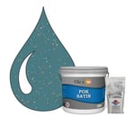 POK PAILLETTE : Peinture de Finition Acrylique Effet Pailleté Murs Intérieurs 2,5L - Bleu Canard