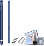 Stylet De Remplacement Slim S Pen Compatible Avec Galaxy Z Fold6 Sans Bluetooth,Stylet À 4096 Niveaux De Pression + Emplacement S-Pen,Stylets Pour Fold5/Fold4/Fold3-Bleu(Q593)