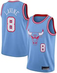 Hyzb NBA Maillots Femme Maillot Homme Chicago Bulls n ° 8 LaVine Maillots Respirant brodé Basket Swingman Jersey (Color : Black C, Size : XX-Large)