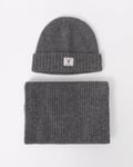 Gant Mens Beanie & Scarf Gift Set - Charcoal - One Size