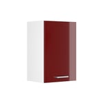 Vicco - Meuble haut de cuisine "R-Line" 40cm Bordeaux brillant/Blanc