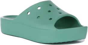 Crocs Class Platform Bone Elevated Jibbitz Charm Mint Womens UK 4 - 9