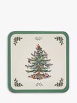 Spode Christmas Tree Cork-Backed Placemats & Coasters, Set of 6, White/Green