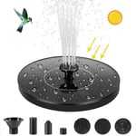 Fontaine solaire, pompe solaire pour étang, pompe à eau de jardin avec panneau solaire monocristallin de 1,4 W, fontaine, décoration flottante pour jardin, petit étang, bain d'oiseaux, aquarium, piscine