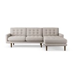 Ability Habitat Fenner Right Hand Corner Sofa - Stone Dark Leg 4 Seater