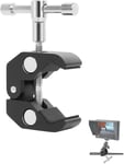 Super Clamp pour Appareil Photo, Guidon Camera À Pince, Super Clamp Support,Pince Super Clamp Mount avec Filetage 1/4"" Et 3/8"", pour Appareil Photo, Eclairage Flash, Trépied, Lumières LED