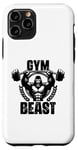 Coque pour iPhone 11 Pro Gym Beast Gorilla Haltérophilie Citation Gym Fitness