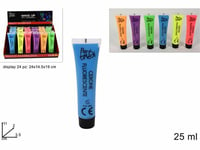 Set 24 Pièces Fard Coloré Fluorescentes Maquillage Make Up Carnaval Halloween