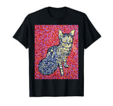 Amber the (Dot by Dot) Cat Pointillism Art T-Shirt