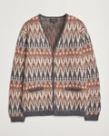 BEAMS PLUS Chevron Jacquard Cardigan Grey