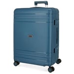 Movom Dimension Valise moyenne Bleu 44 x 66 x 27 cm Rigide Polypropylène Fermeture TSA 78 L 3,82 kg 4 roues doubles, bleu, Valise moyenne