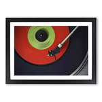 Big Box Art Turntable Record Vinyl Framed Wall Art Picture Print Ready to Hang, Black A2 (62 x 45 cm)