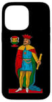 Coque pour iPhone 14 Pro Max Scorpa/Briscola King of Cups Re di tazze Italian Jeu de cartes