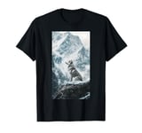 Husky Snowy Mountains Wolf Animal art Wilderness T-Shirt