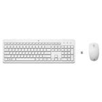 Ensemble Clavier/Souris HP 230 3L1F0AA#ABD Sans Fil Bluetooth Bureautique Blanc