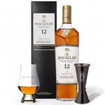 Macallan 12 YO Sherry Cask Whisky Glass & Jigger Set 70cl