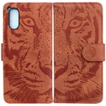 Sony Xperia 5 V Tiger Imprint Etui - Brun