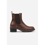 Bottines Vera Collection  Boots Chelsea femme avec petit talon, Marrons