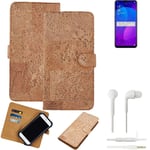 FOR Oppo F11 SMARTPHONE CASE COVER WALLETCASE CORK