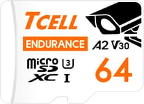 Carte Mémoire Microsdxc Haute Endurance 64 Go Avec Adaptateur - A2, Uhs-I U3, V30, 4K, Carte Micro Sd, Lecture/Écriture Jusqu'À 100/80 Mo/S, Microsd Full Hd Pour Caméras Embarquées,