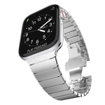 SKALO Metallarmband ""Flat"" Apple Watch Series 4-6 44mm - Silver