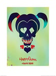 Pyramid International Suicide Squad (Harley Quinn Skull) -Art Print 60 x 80cm, Paper, Multicoloured, 60 x 80 x 1.3 cm