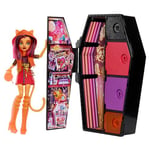 Monster High Doll and Fashion Set, Toralei Stripe Doll, Skulltimate Secrets: Neon Frights, Dress-Up Locker with 19+ Surprises