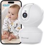 Vimtag Camera Surveillance WiFi, 4mp Caméra de Surveillance Intérieur avec Alarme, Détection Humaine/Son/Mouvement, Vision Nocturne, Audio Bidirectionnel, PTZ Caméra WiFi, Compatible avec Alexa