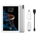 Hopeinen Tabletti 10,1 tuuman IPS-näyttö 6 Gt RAM 128 Gt ROM Octa Core CPU 13MP kamera 5G WiFi Tablet 100?240V kotitoimistoon US Plug