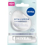 NIVEA Hyaluron Moisture Plus Lip Balm (5.2g), Ultra-Light Lip Balm Stick with Hyaluronic Acid, Provides 24H Moisture and Visibly Smoother Lips