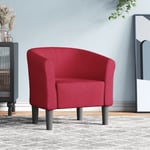 Design In - Chaise de salon,Chaise cabriolet rouge bordeaux tissu CFW51375