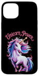 iPhone 15 Plus Cute Girl's Magical Unicorn Power Case