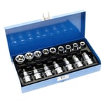 Set Clés Boussoles Pans Mâle 30 A 70 Femelle Torx Douille 1/2 Pièces 16 Ox